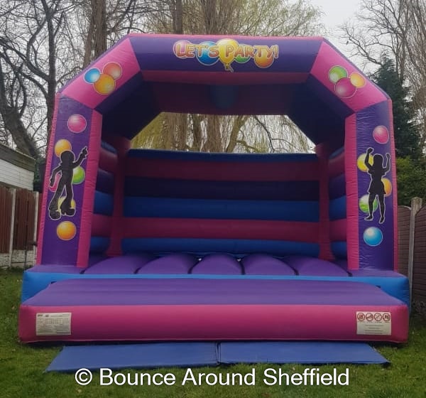 Party Time Adult Bouncy Castle Pink/Purple Best Bouncy Castle Hire